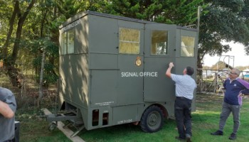 Civil Defence Signal Van in position and almost ready for use.